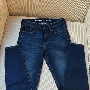 American Eagle Outfitters Women's Dark Blue Skinny Jeans
